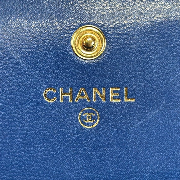 CHANEL 19 CC Blue Lambskin Flap Long Wallet  Sticker Series #29 2019, CHANEL box - Picture 7 of 17